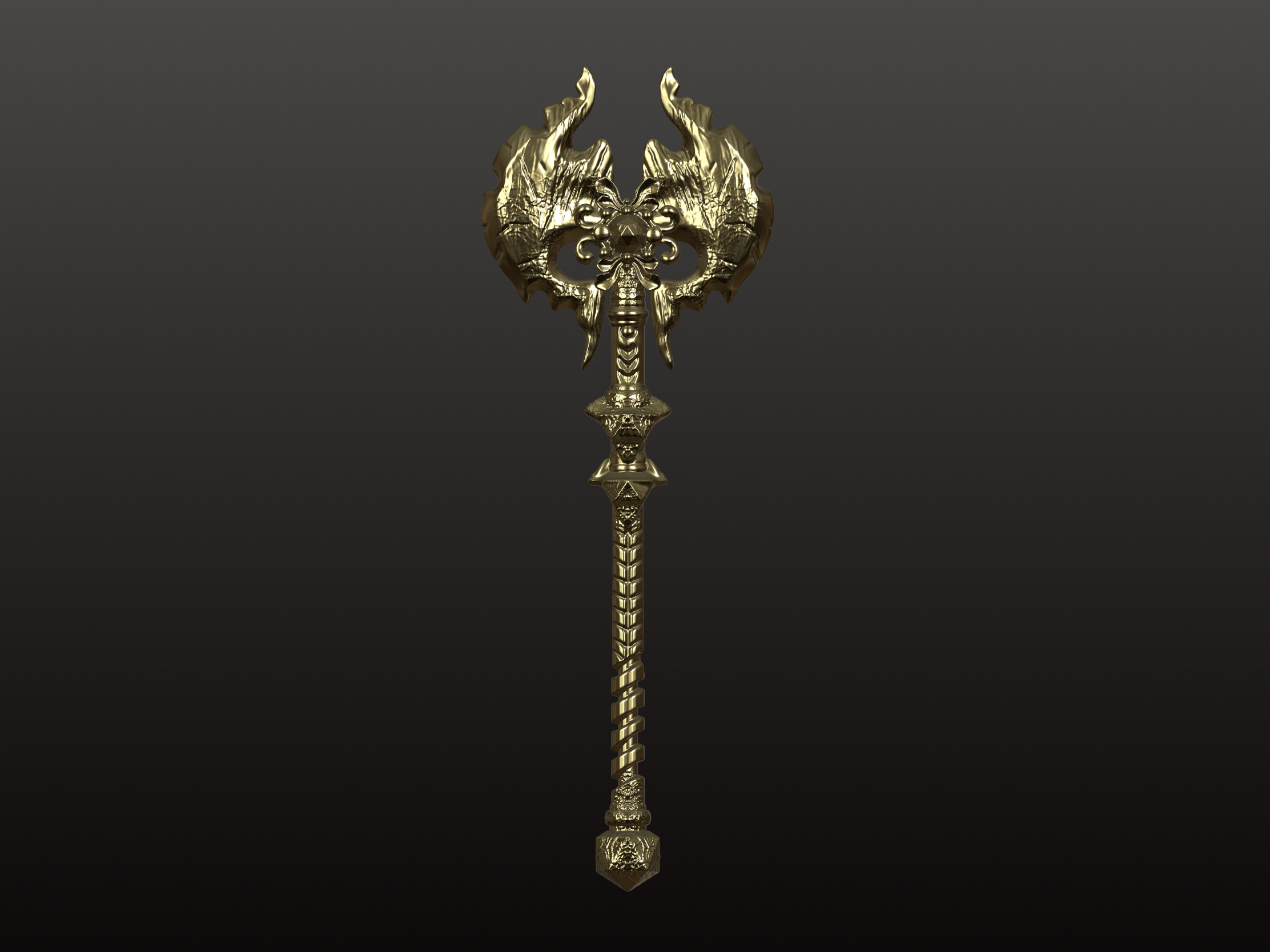 Weapon high poly 3D print model_2