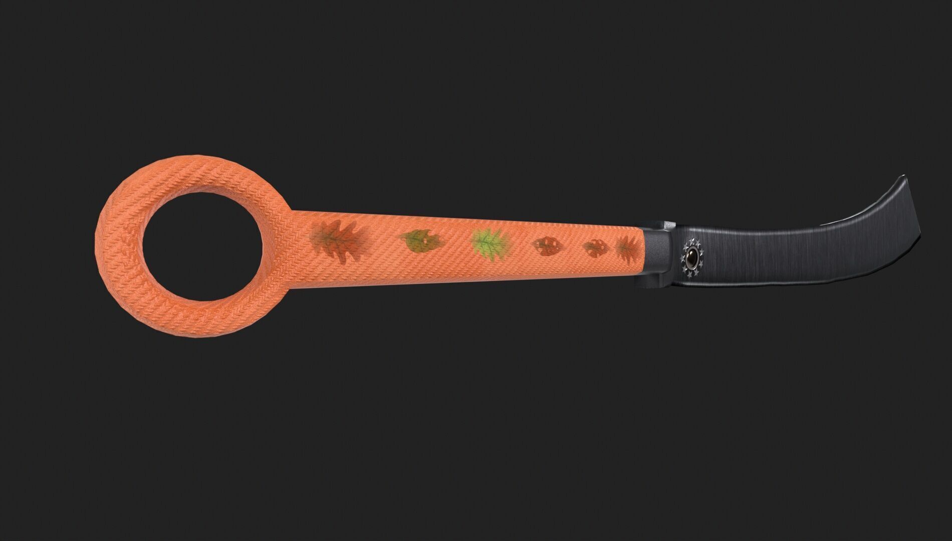 Custom Sword Low-poly 3D model_6