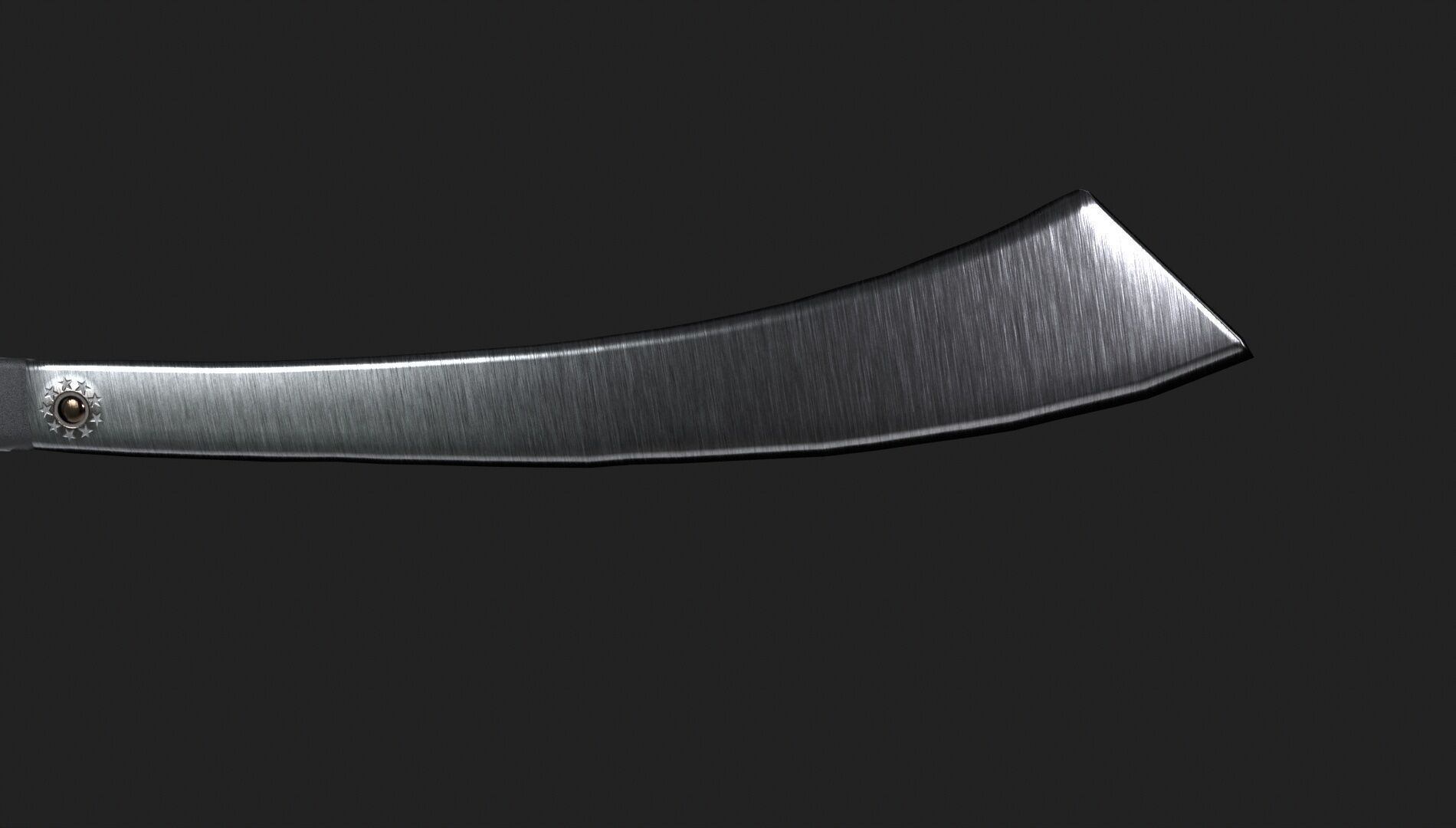 Custom Sword Low-poly 3D model_5