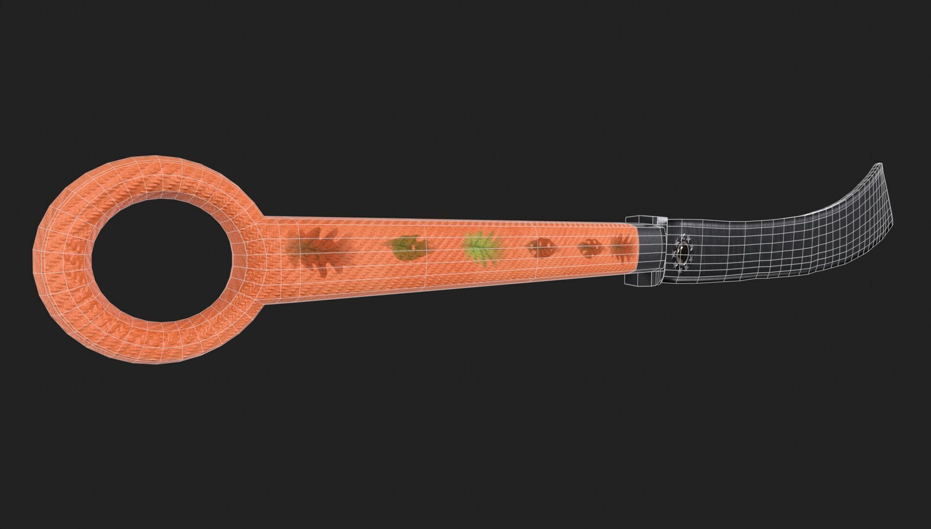 Custom Sword Low-poly 3D model_9