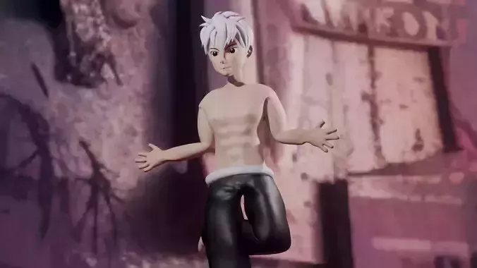 Cyberpunk Guardian3D character with rig  animation  3D model Cyberpunk Guardian3D character with rig  animation  3D model