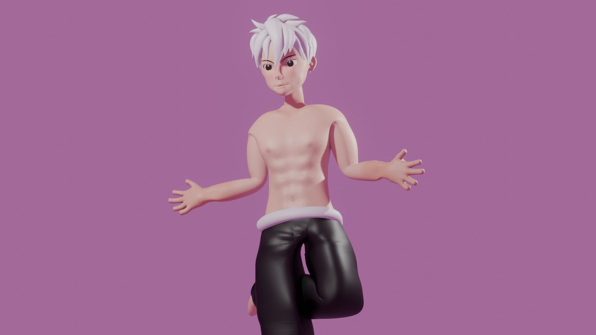 Cyberpunk Guardian3D character with rig  animation  3D model_2