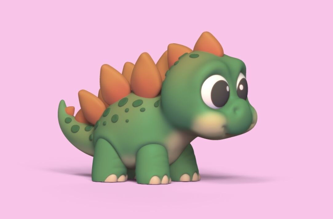 Little Stegosaurus 3D print model_2