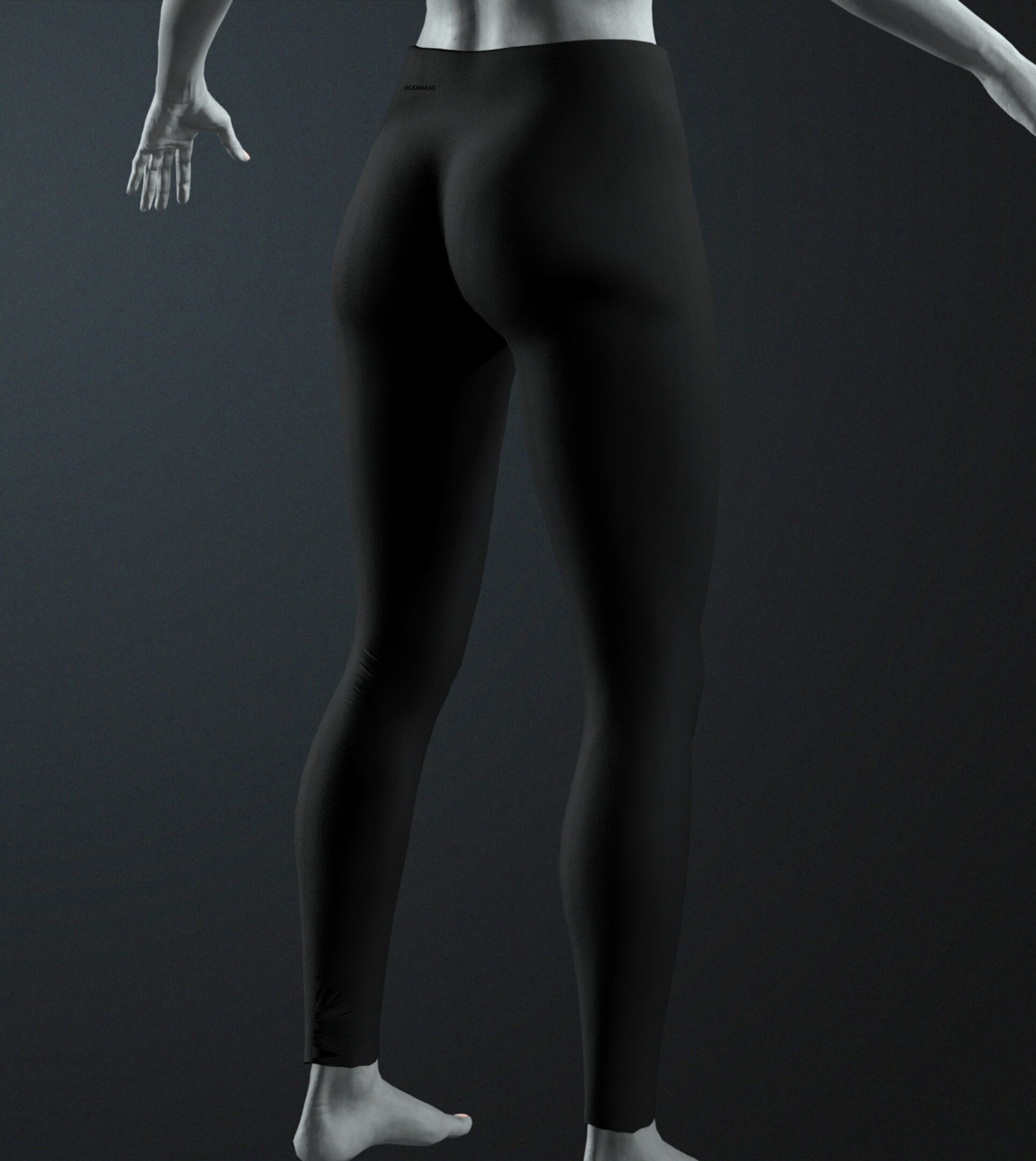 Black Leggings 4K Unreal Engine 3D model_1