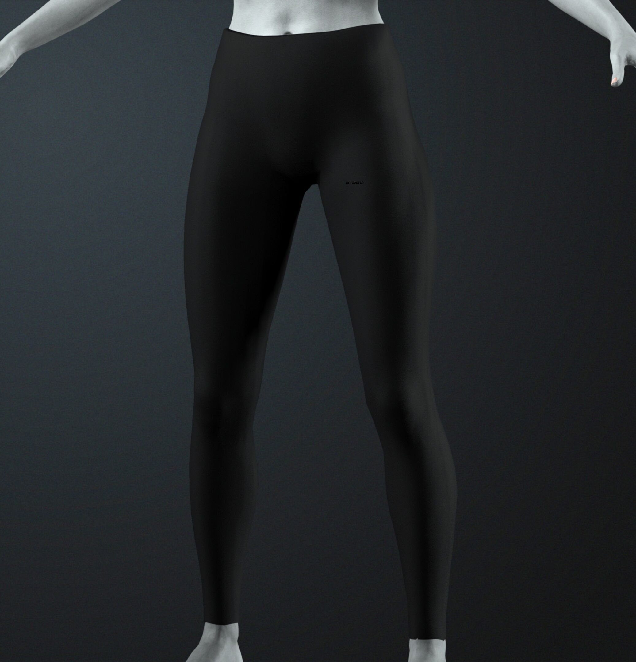 Black Leggings 4K Unreal Engine 3D model_2