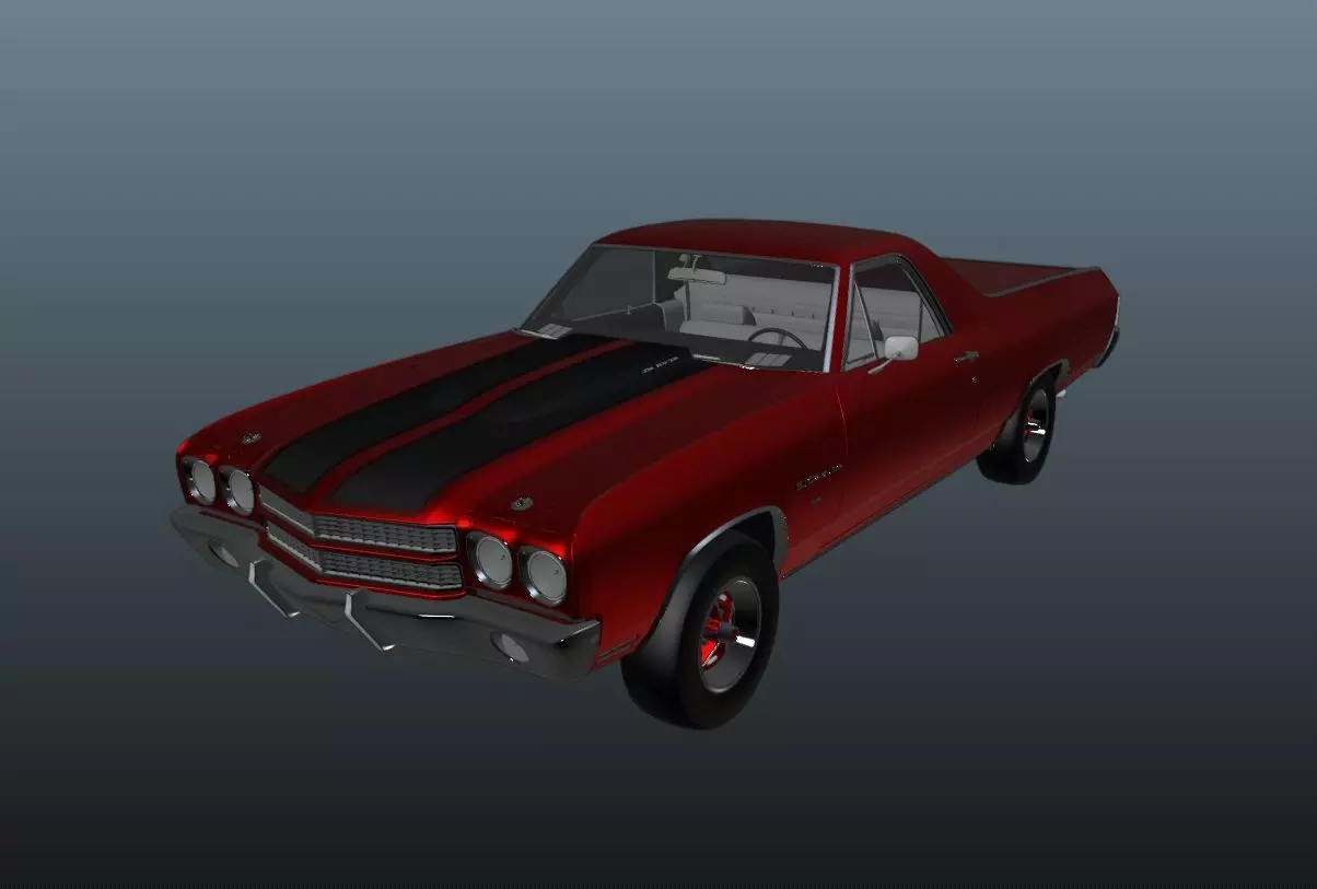 Chevrolet El Camino SS 1970 3D model_0