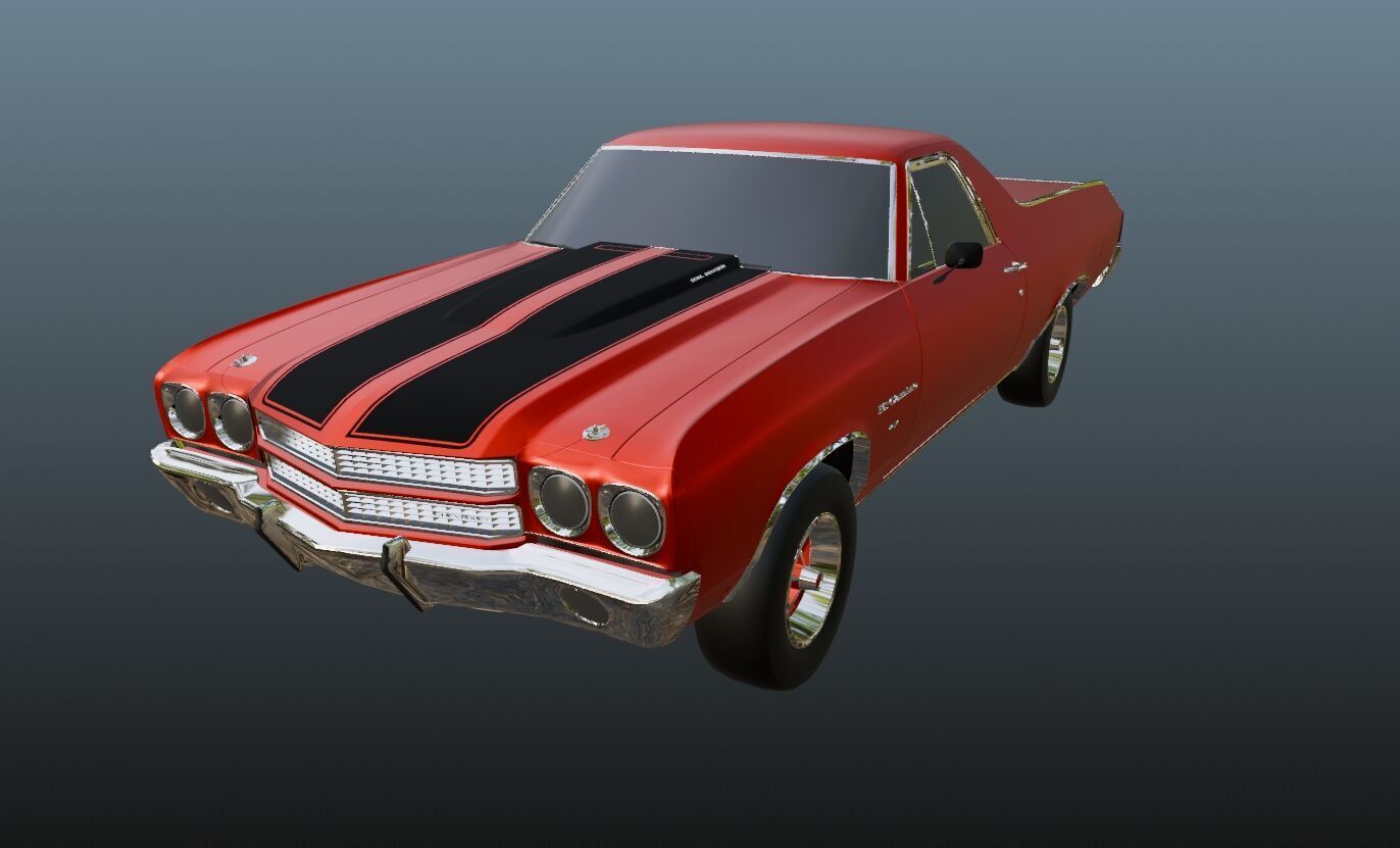 Chevrolet El Camino SS 1970 3D model_3