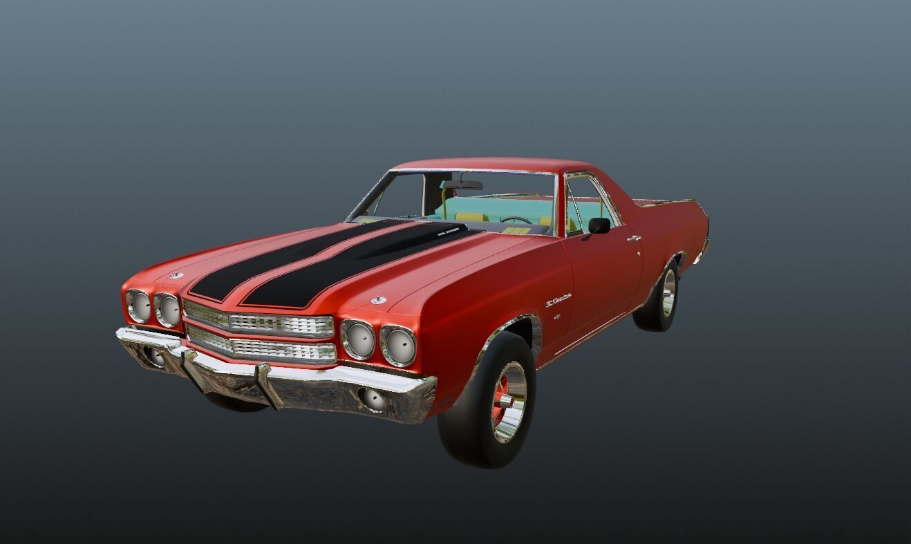 Chevrolet El Camino SS 1970 3D model_1