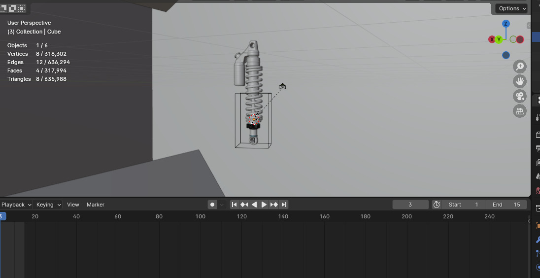 Motorcycle SUSPENSION 3D model_9