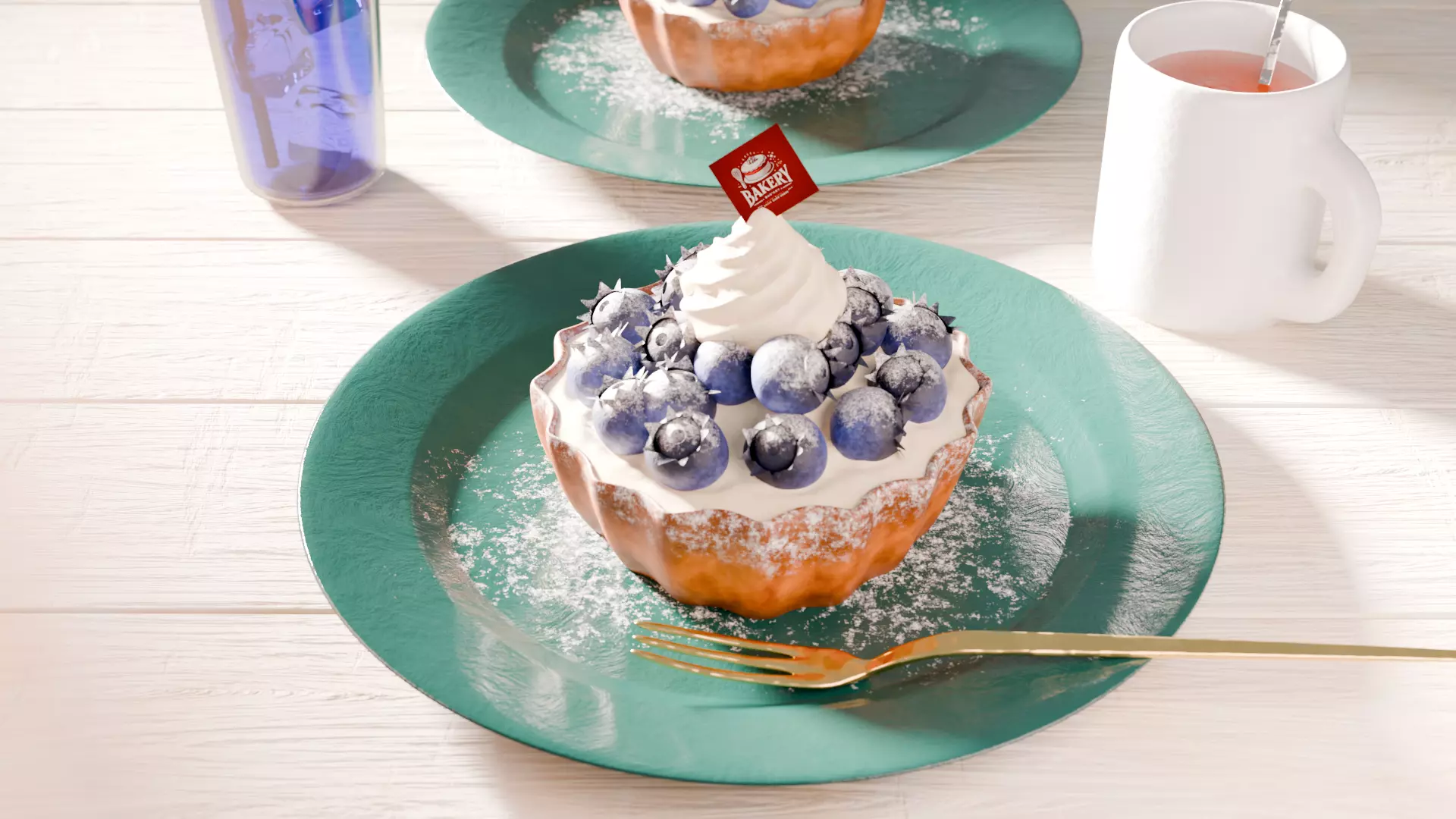 Blueberry Tart 3D model_0