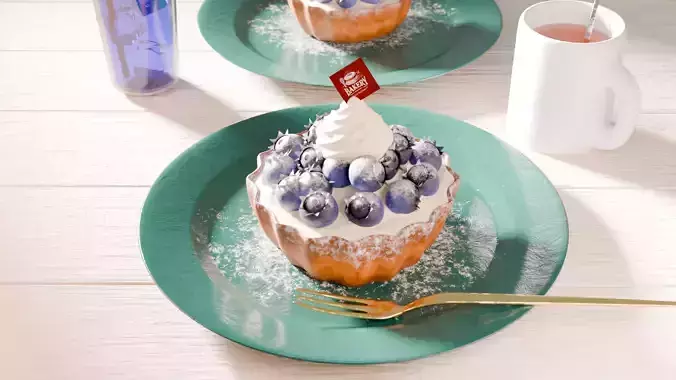 Blueberry Tart 3D model