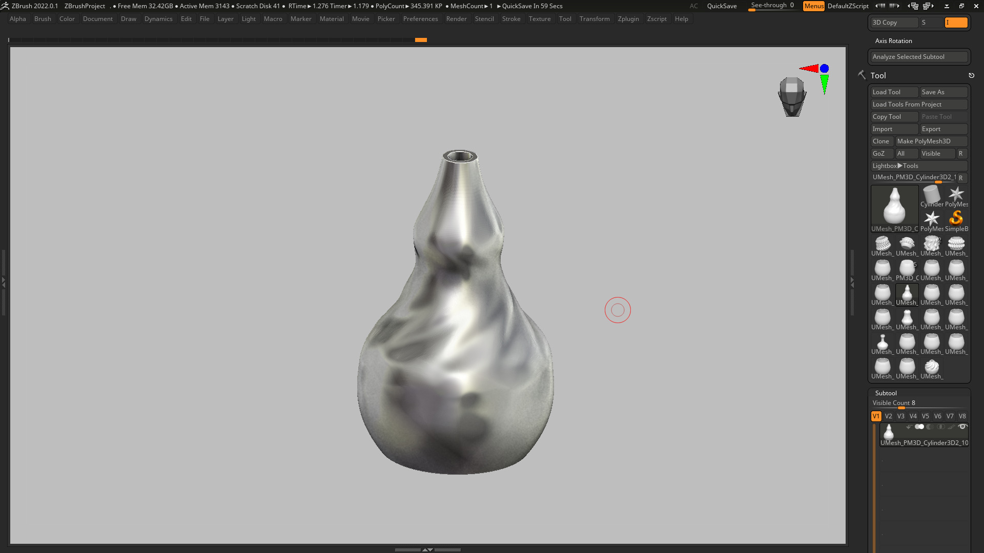 vase pot planter 848  3D print model_3