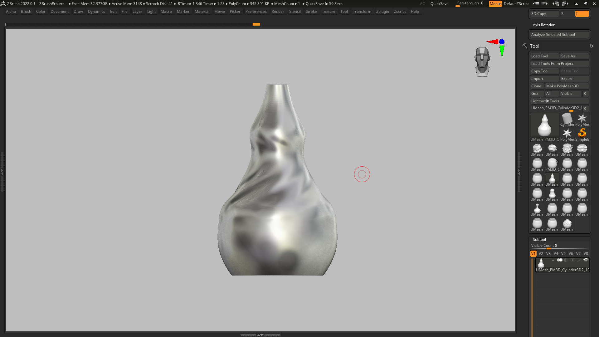vase pot planter 848  3D print model_4