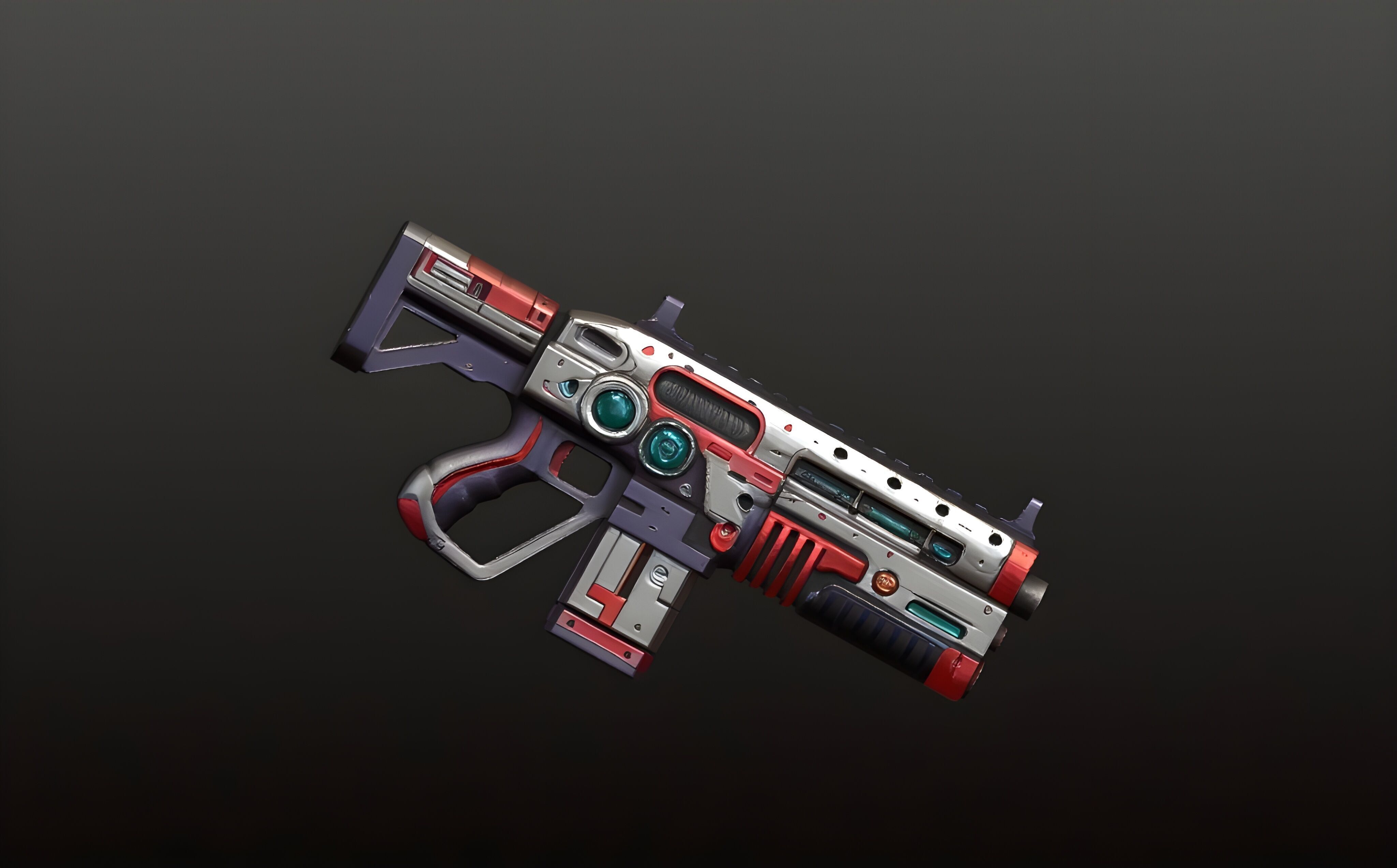 Sci-Fi Shotgun High-Quality PBR Model for FPS Cyberpunk Games Low-poly 3D model_14