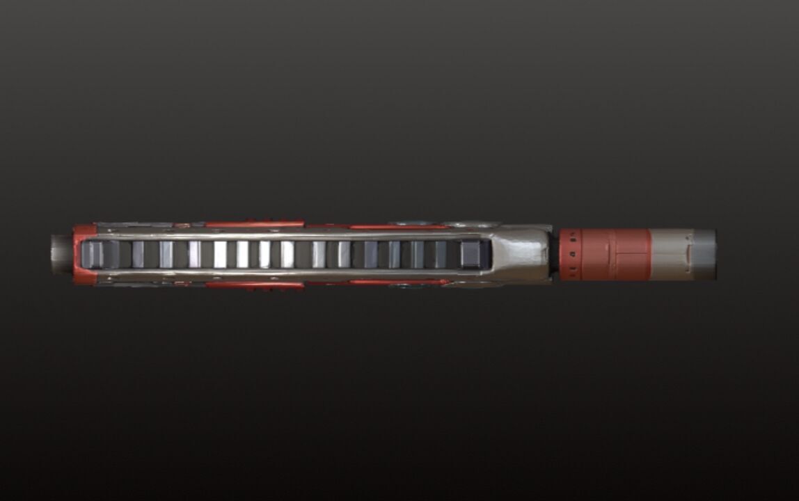 Sci-Fi Shotgun High-Quality PBR Model for FPS Cyberpunk Games Low-poly 3D model_4