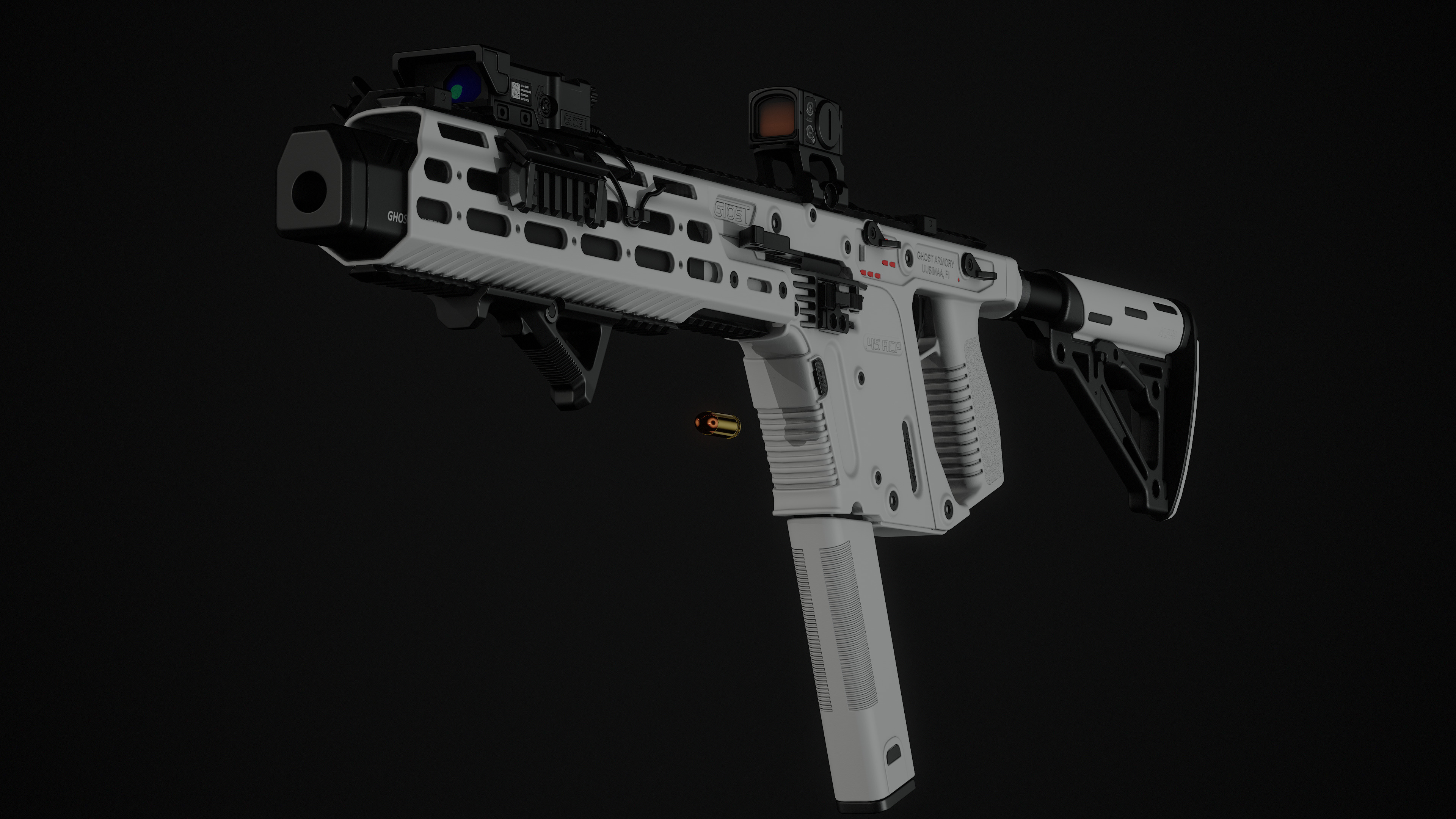 3D model Vector submachine gun VR / AR / low-poly | CGTrader