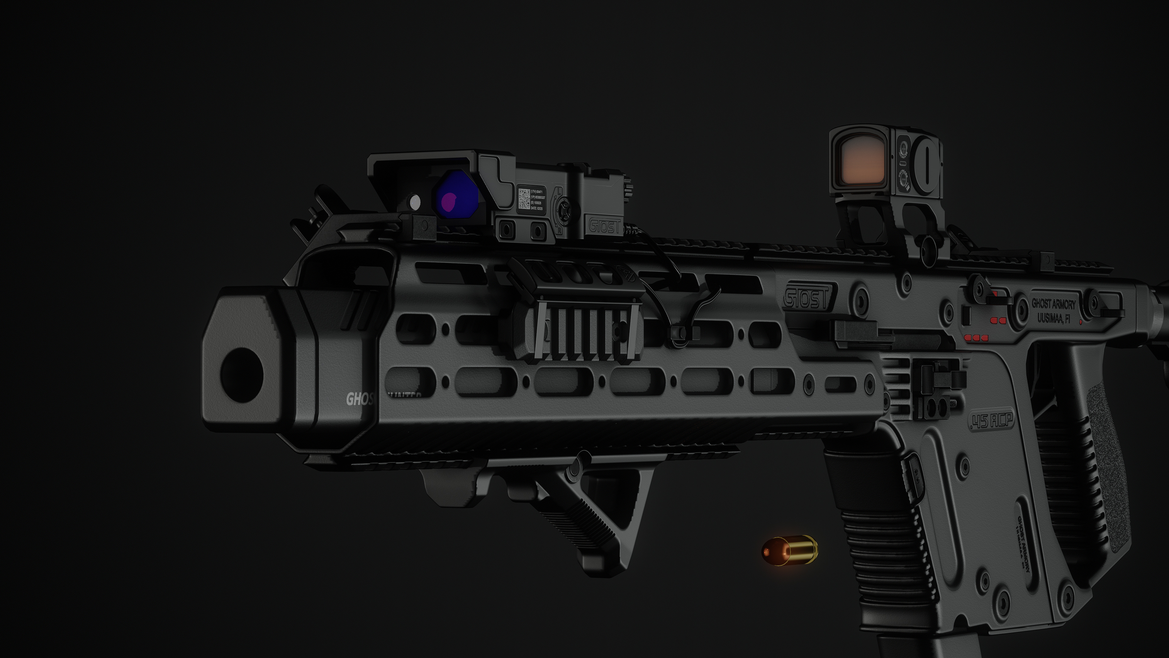 3D model Vector submachine gun VR / AR / low-poly | CGTrader