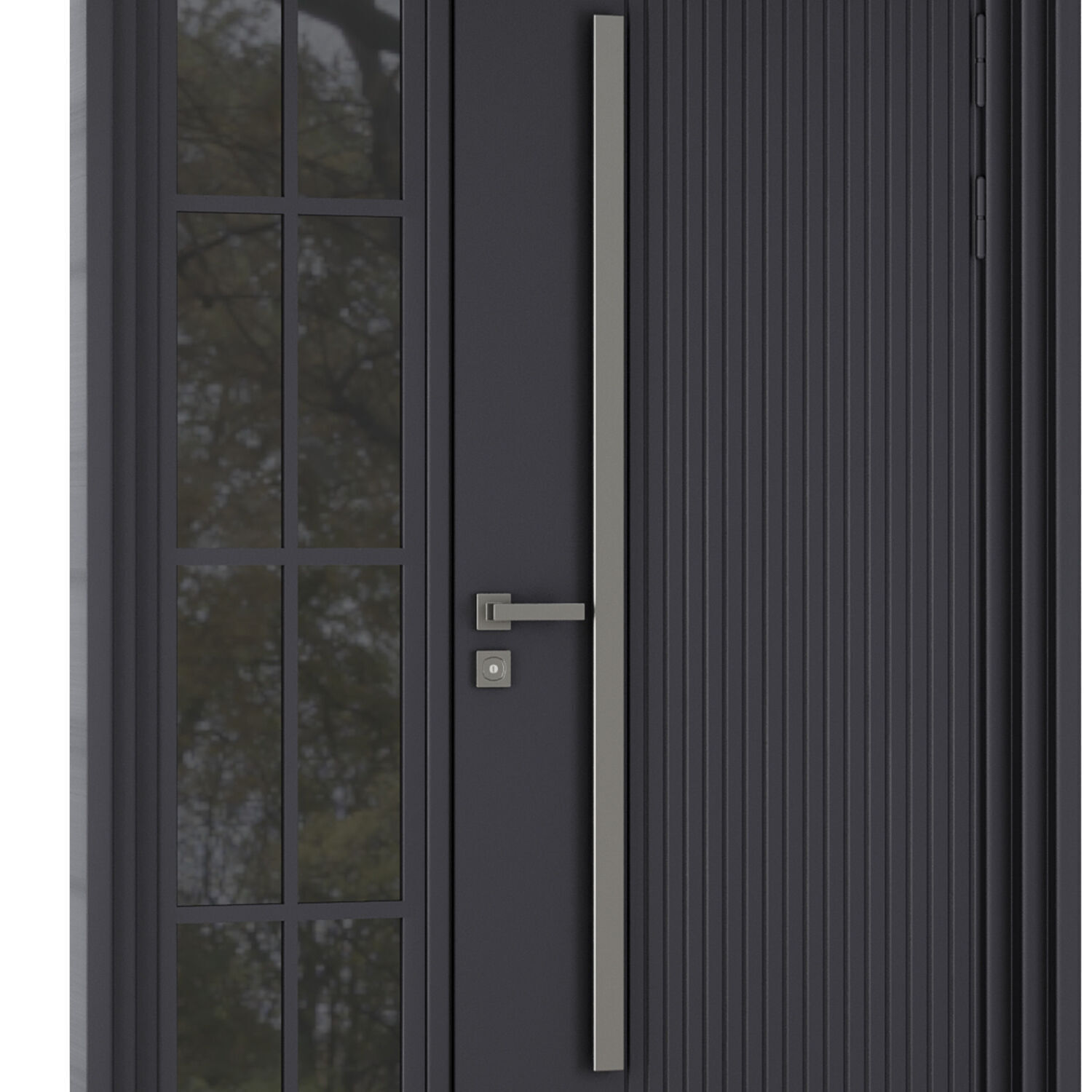 Entrance door set167 3D model_2