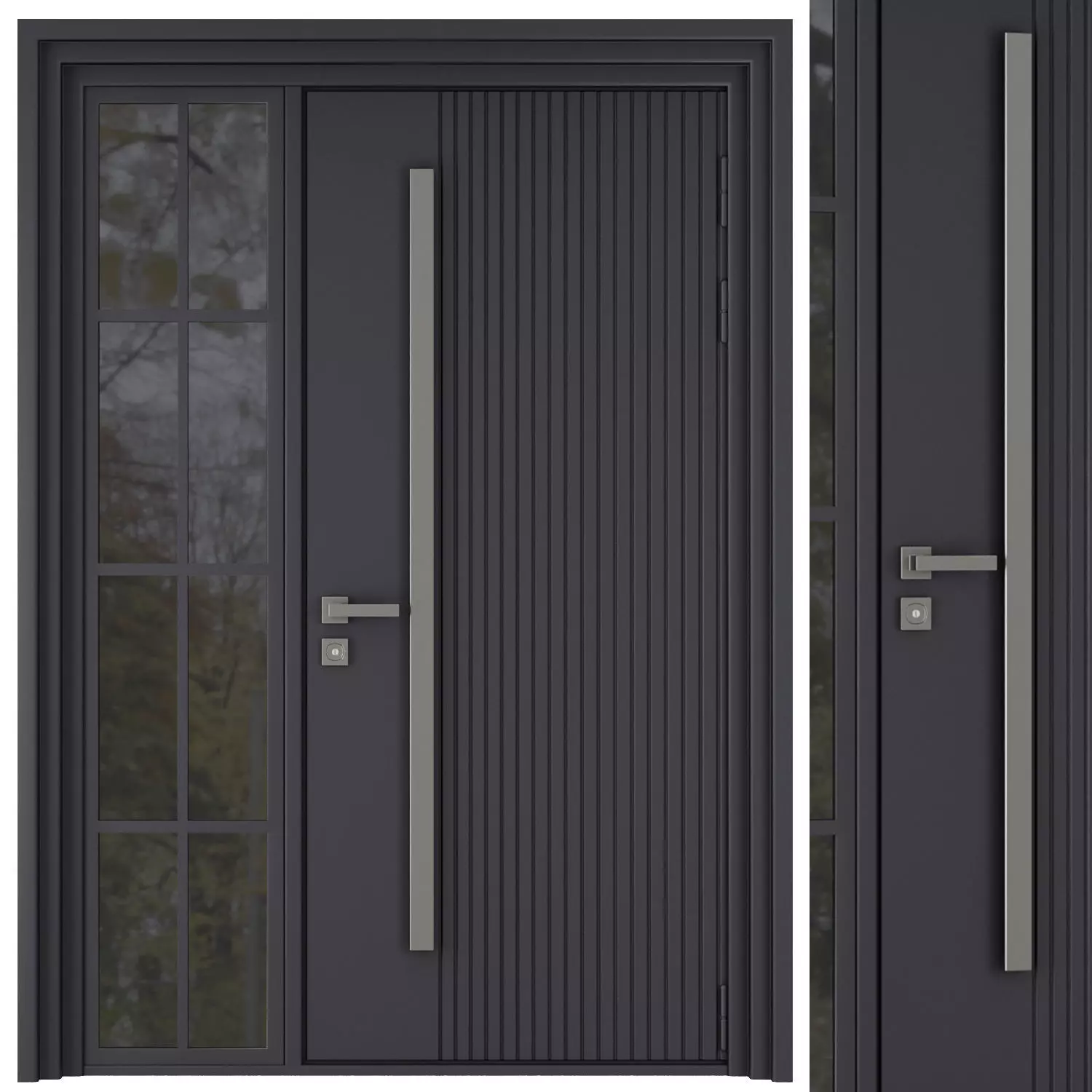 Entrance door set167 3D model_0
