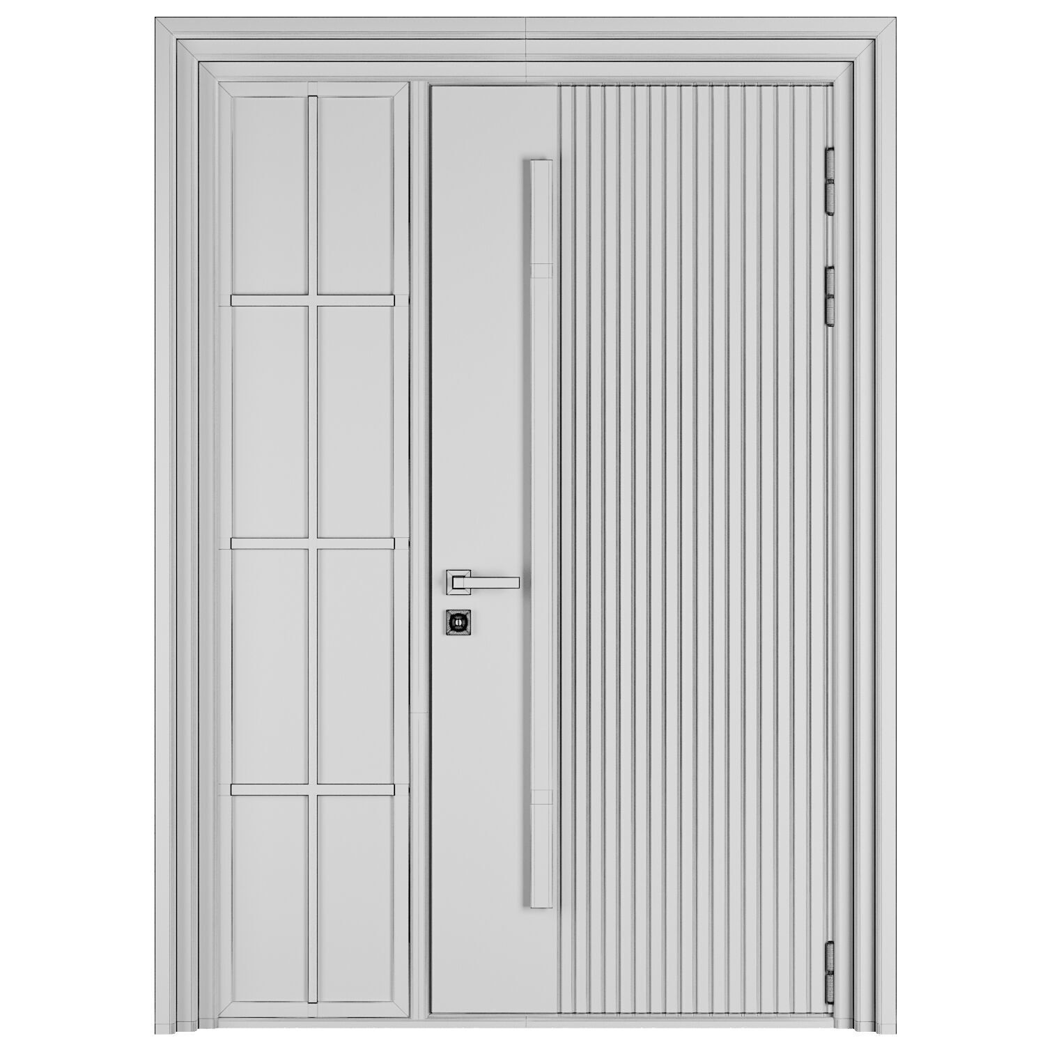 Entrance door set167 3D model_3