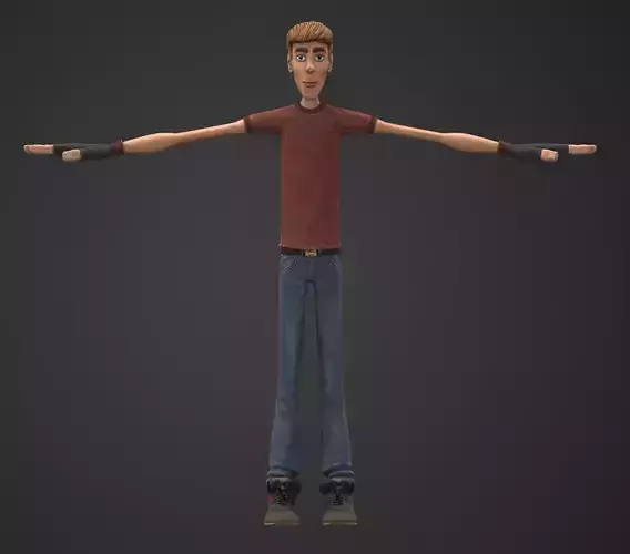 Stylized cartoon character