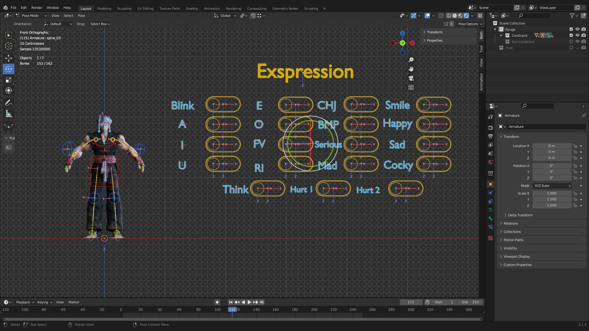 Stylized Male Fighting Character - Raiga Low-poly 3D model_20