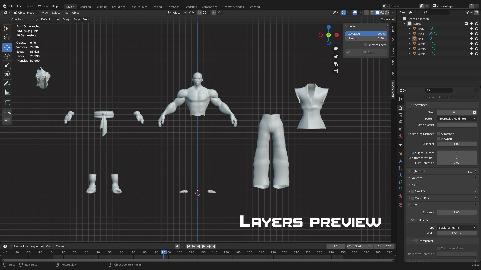 Stylized Male Fighting Character - Raiga Low-poly 3D model_16