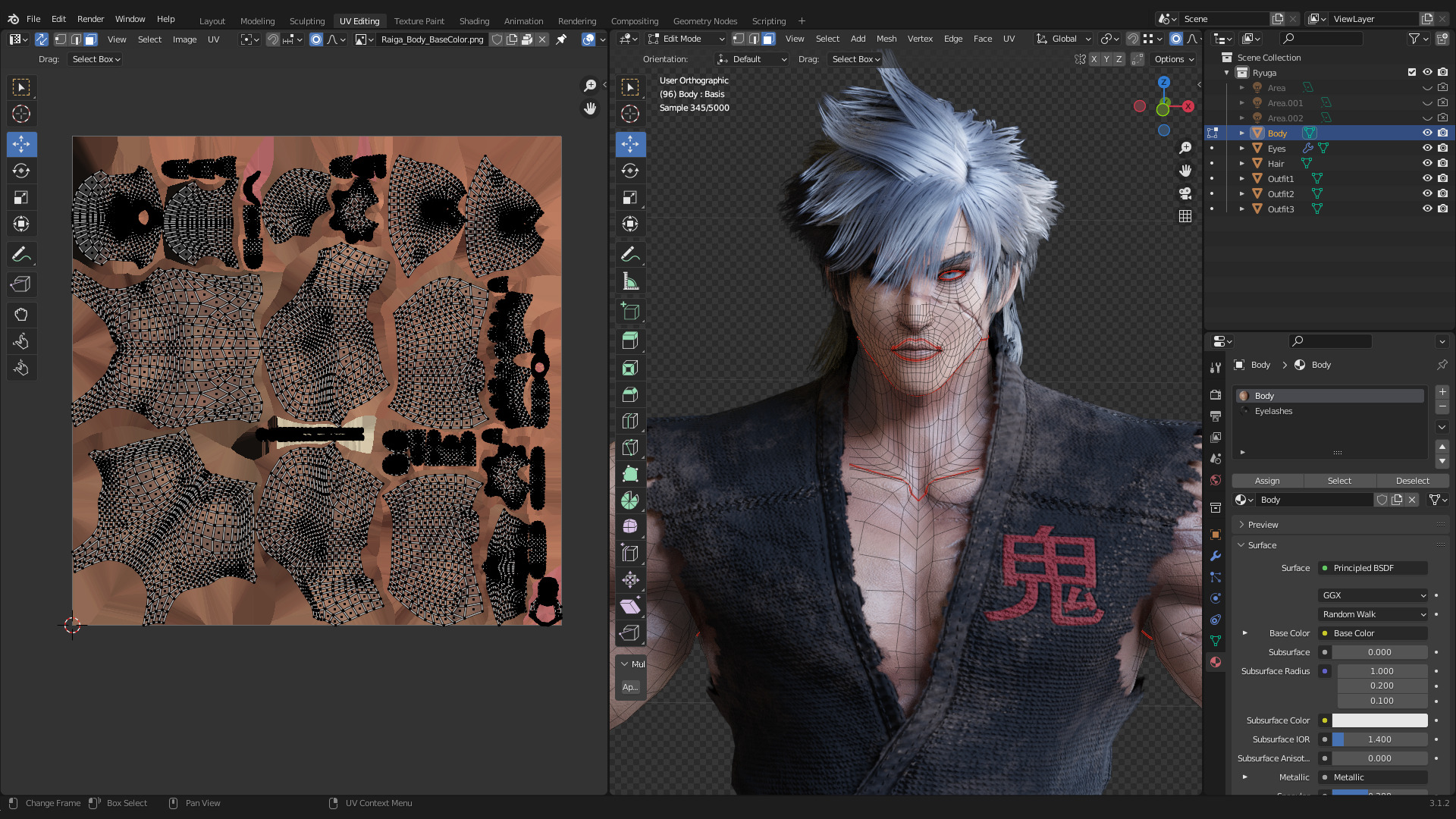 Stylized Male Fighting Character - Raiga Low-poly 3D model_18