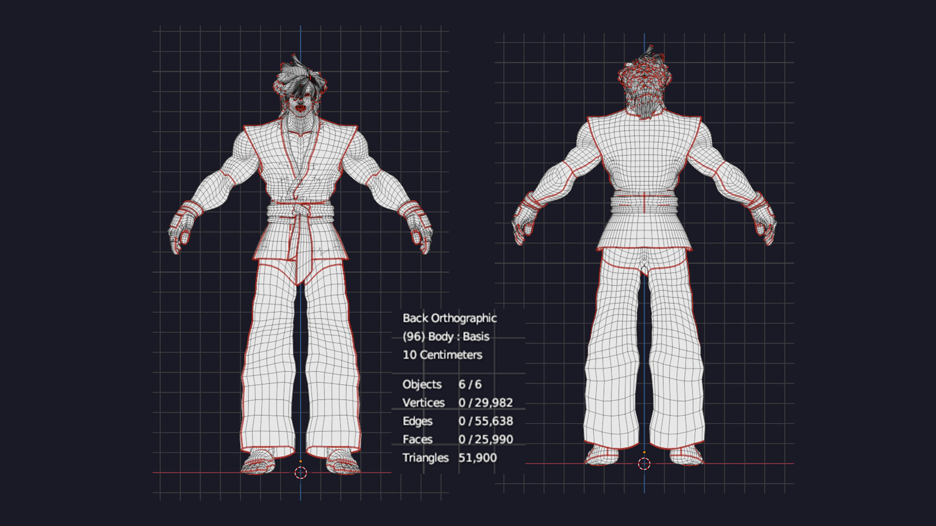 Stylized Male Fighting Character - Raiga Low-poly 3D model_19