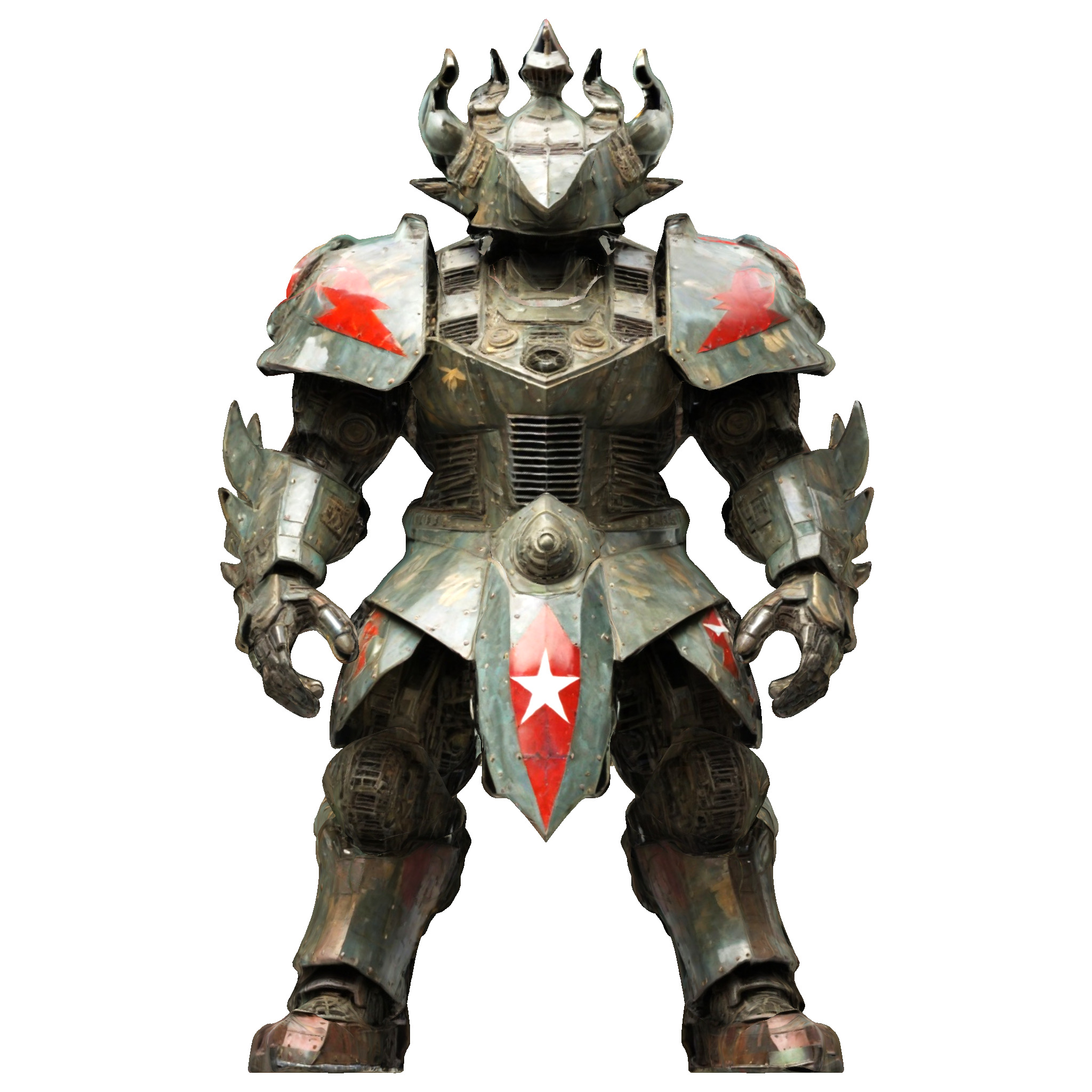 Crimson Warlord Armor 3D print model_3