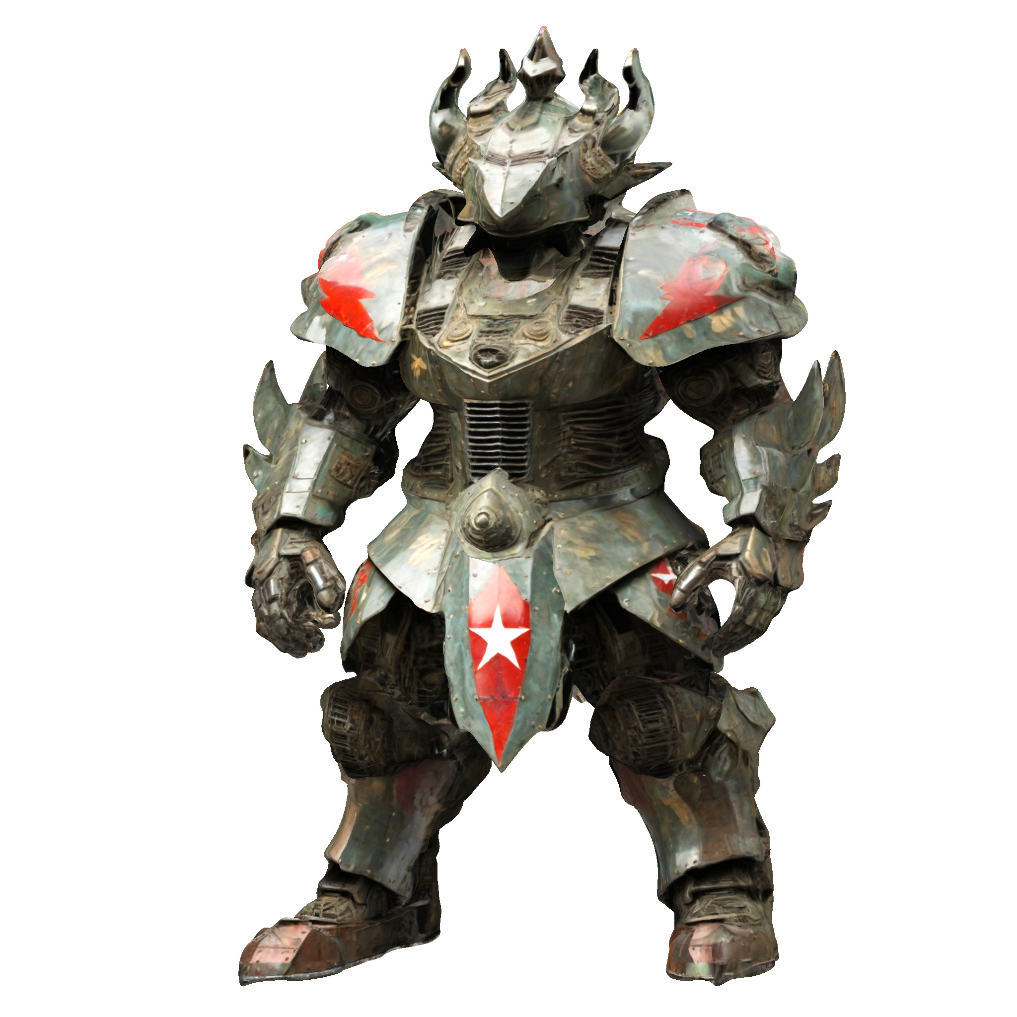 Crimson Warlord Armor 3D print model_7