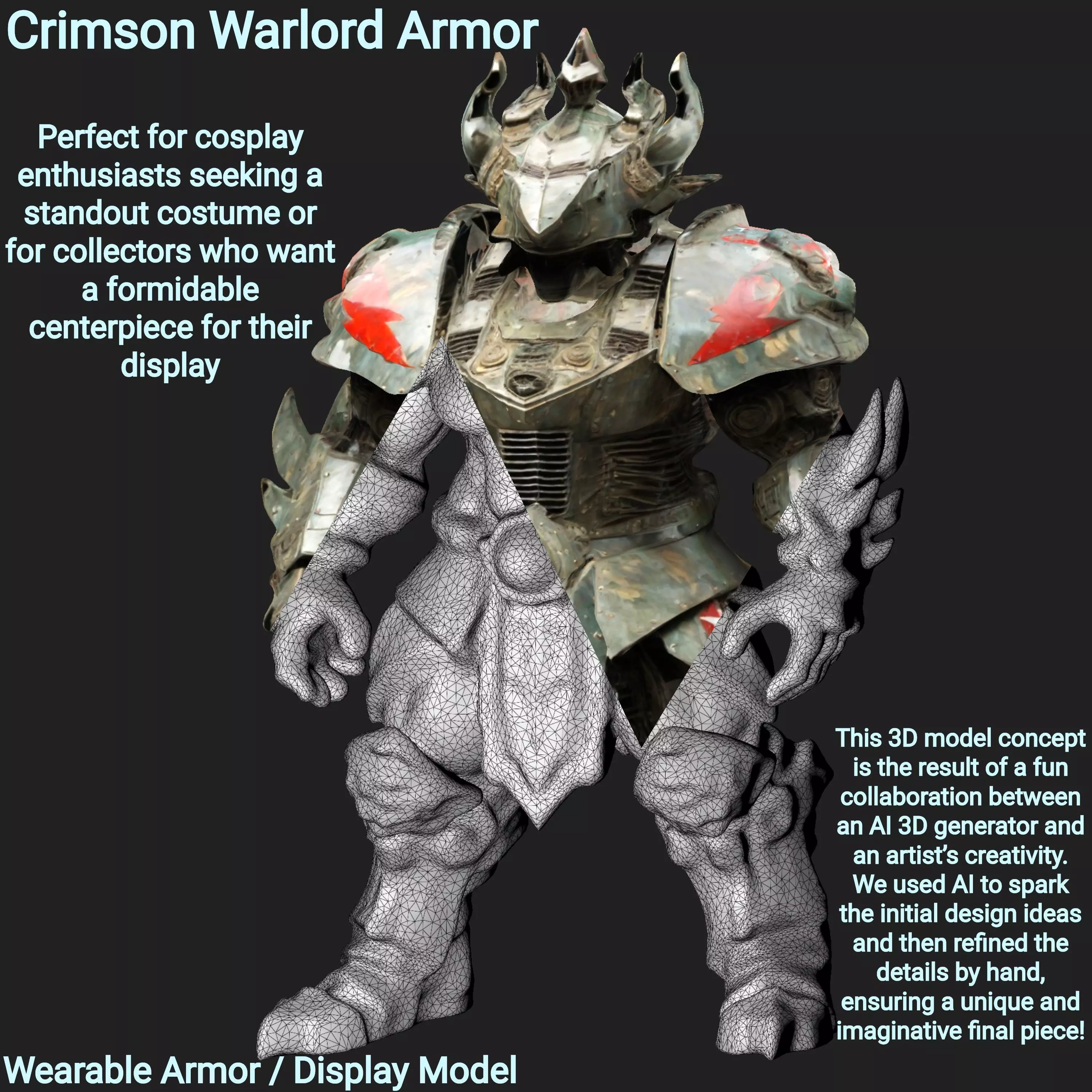 Crimson Warlord Armor 3D print model_0
