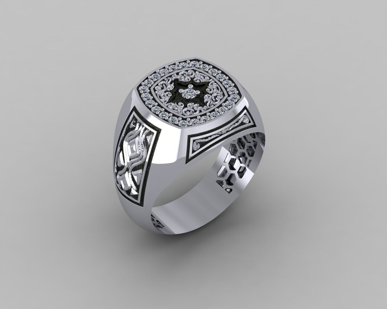 Men Ring 3D print model_3