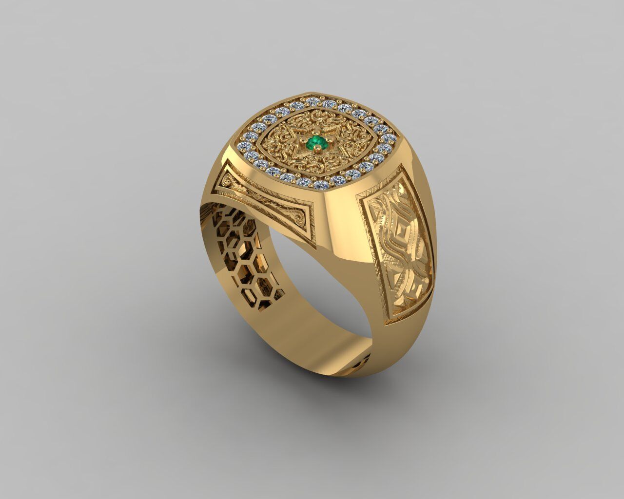 Men Ring 3D print model_34