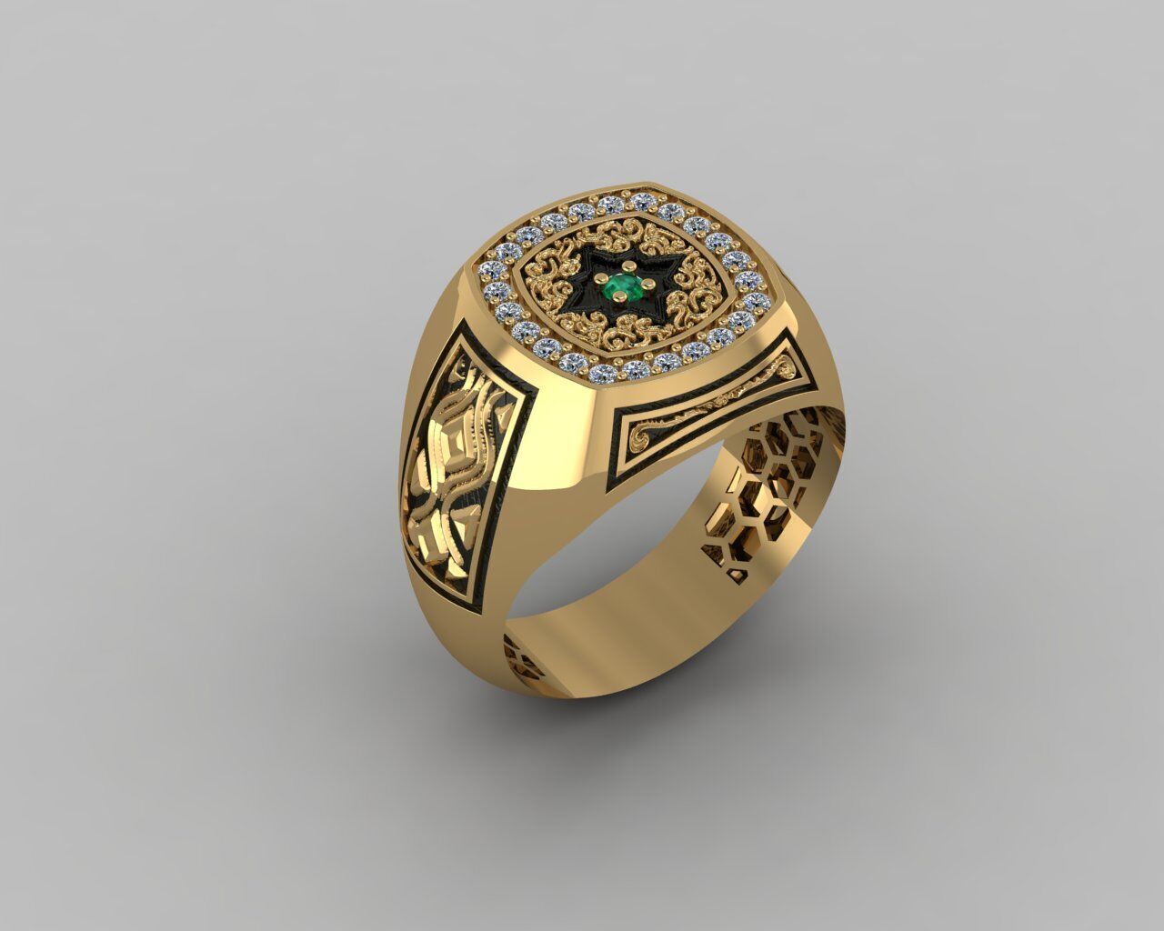 Men Ring 3D print model_38