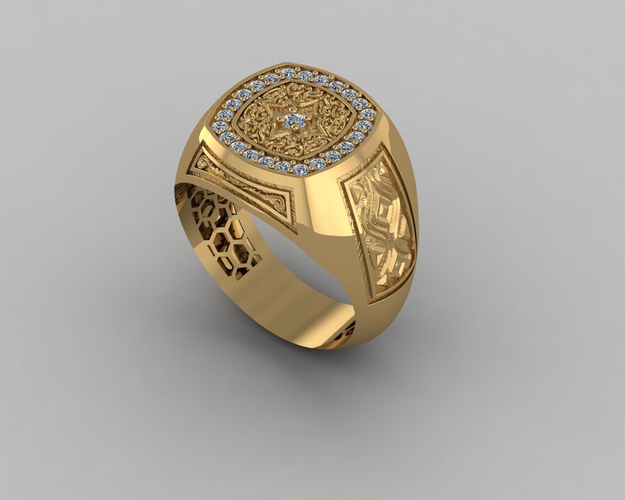 Men Ring 3D print model_6