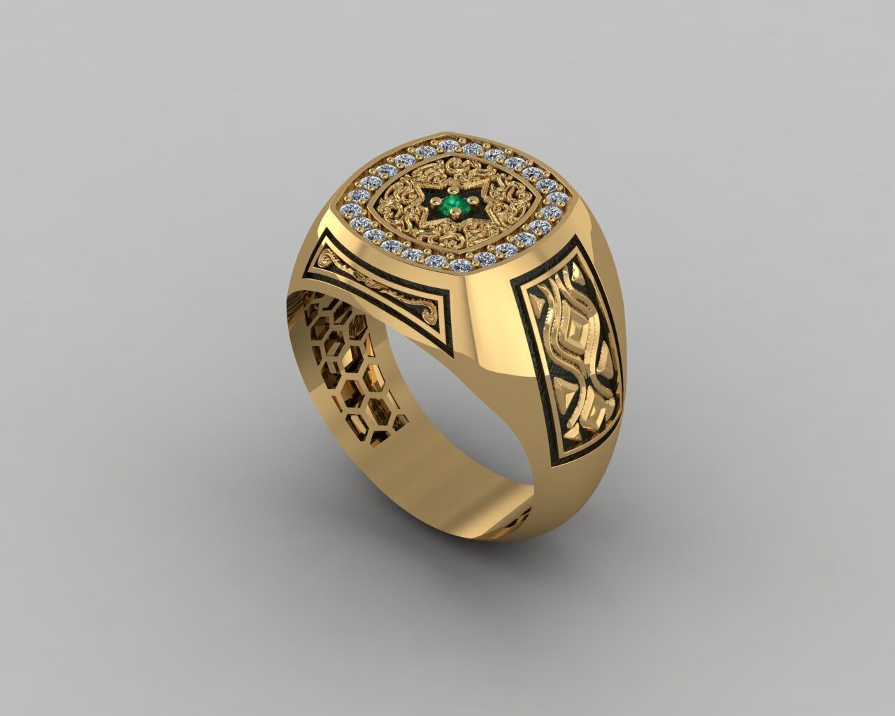 Men Ring 3D print model_35
