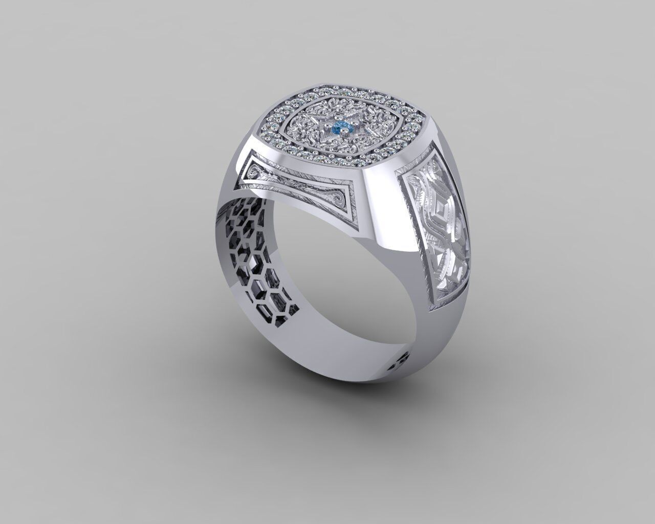 Men Ring 3D print model_10