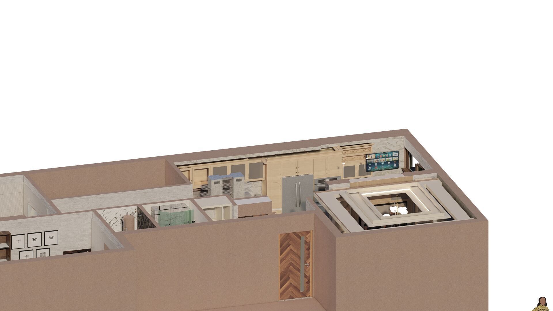 apartment layout 3D model_3