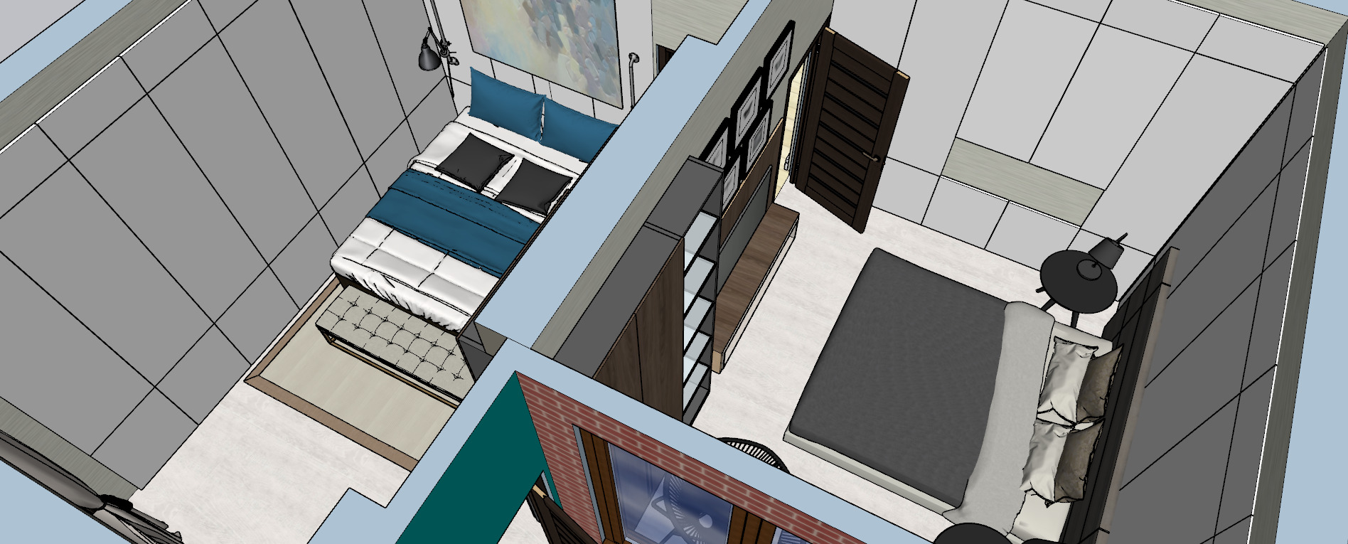 apartment layout 3D model_53
