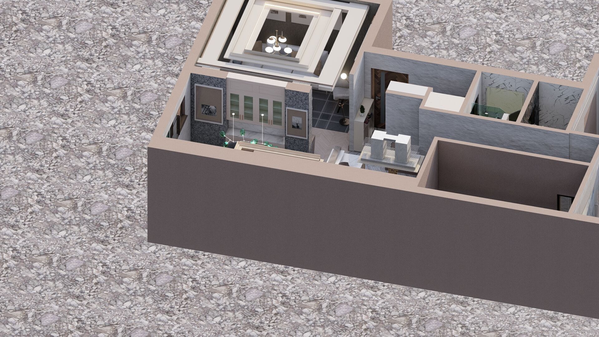 apartment layout 3D model_10