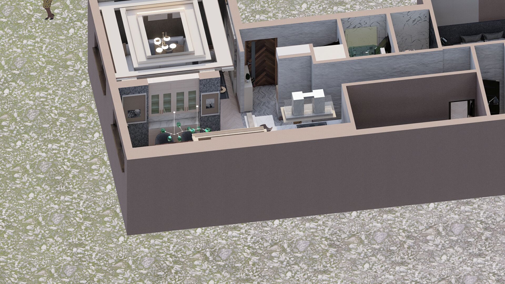 apartment layout 3D model_11