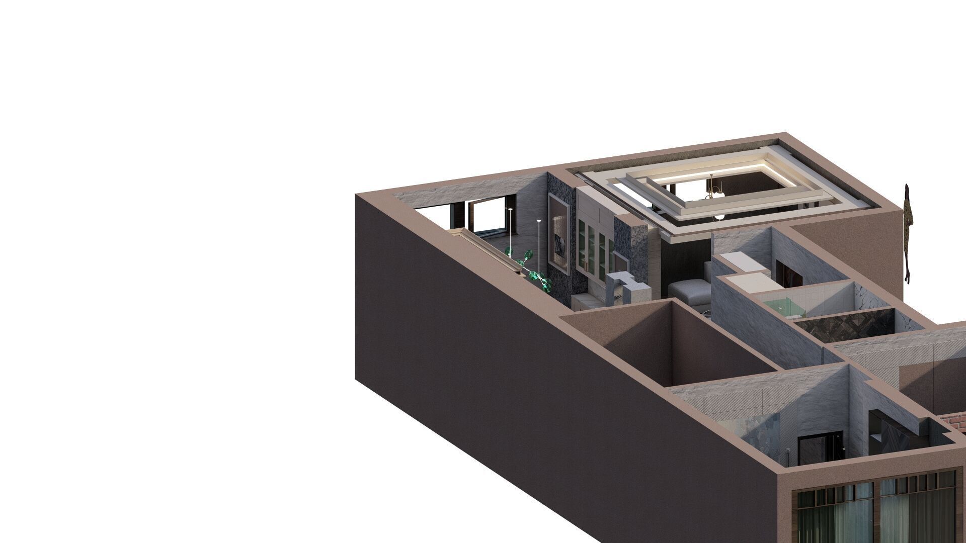 apartment layout 3D model_8