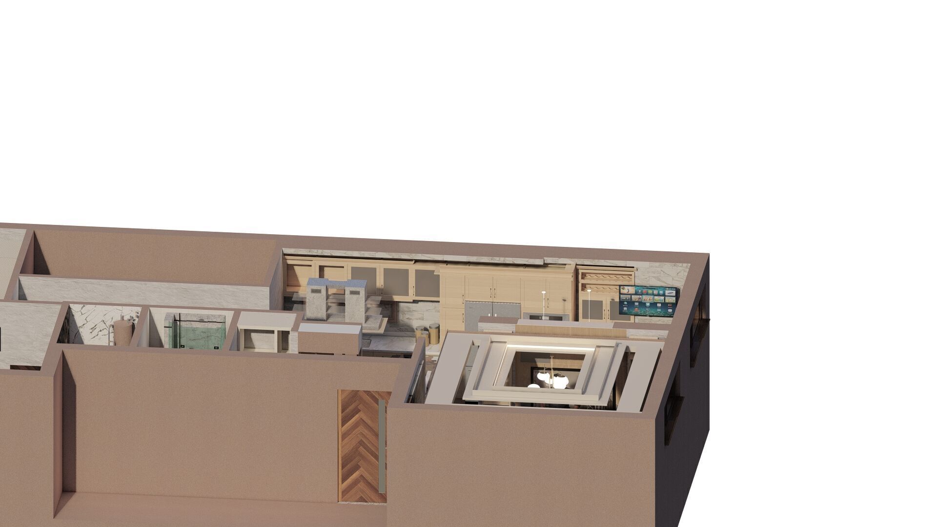 apartment layout 3D model_2