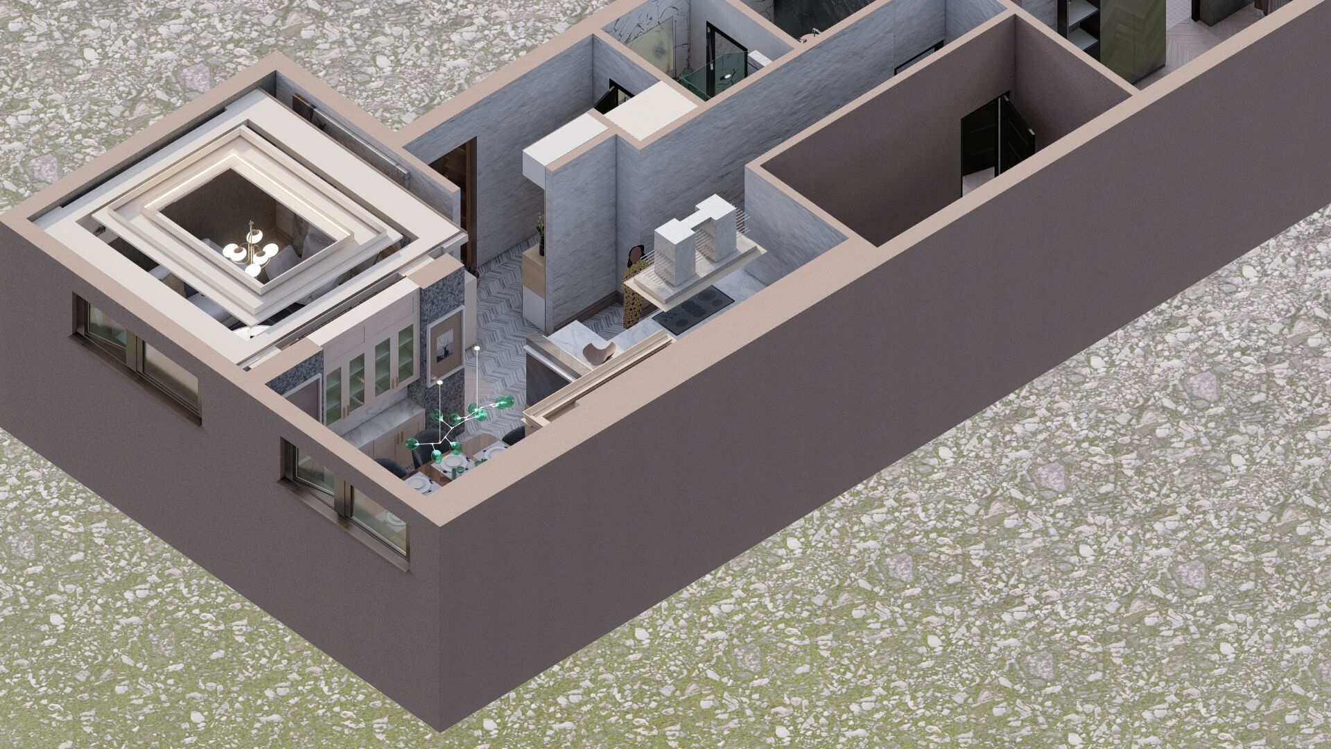 apartment layout 3D model_12