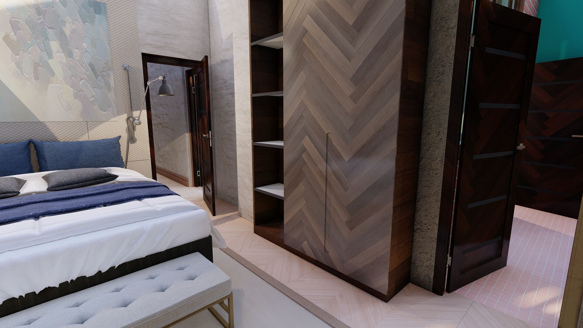 apartment layout 3D model_25