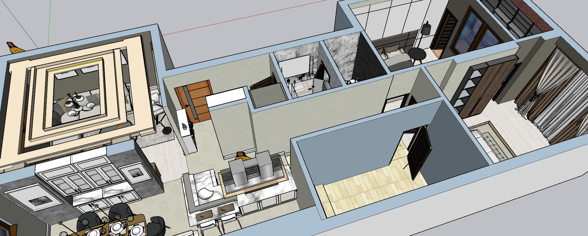 apartment layout 3D model_33