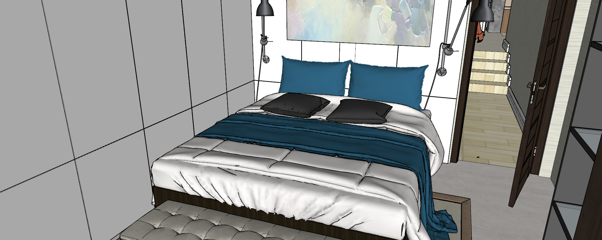 apartment layout 3D model_46