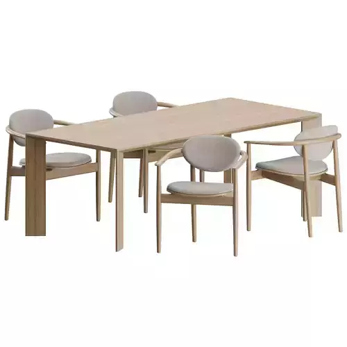 A-DC04 Chair A-DT02 Table by Karimoku Case