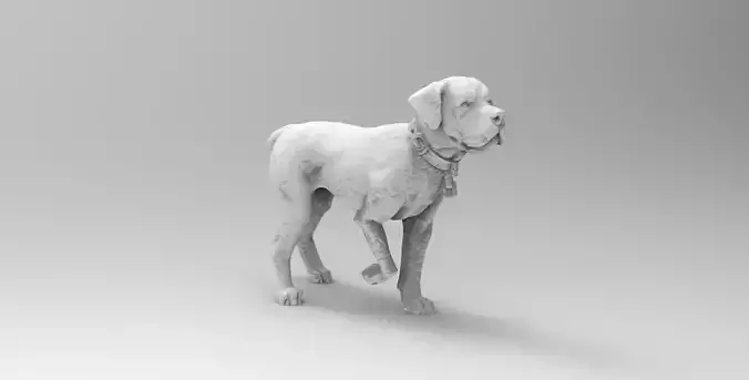 dog sculpture 3D model